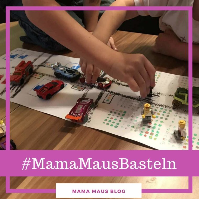 #MamaMausBasteln für Kinder – Stempeln – Spiellandschaft mit Lego stempeln
