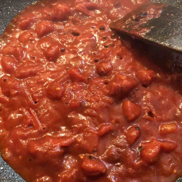 Hähnchen Toskana - Tomaten anbraten