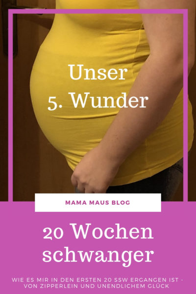 Die ersten 20 Wochen meiner fünften Schwangerschaft. Über Müdigkeit, Heißhunger, einsetzenden Beschwerden und ganz viel Vorfreude. #Schwangerschaft #5Kinder #Großfamilie #schwanger #20SSW